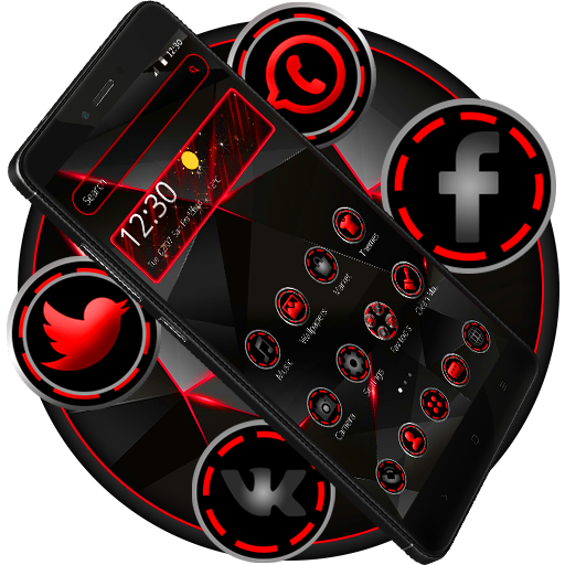 Dark Red Black Tech Theme Apk 1 1 3 Download For Android Download Dark Red Black Tech Theme Apk Latest Version Apkfab Com