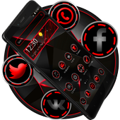 Dark Red Black Tech Theme icon