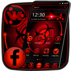 Dark Red Technology Theme icône