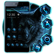 Tema Dark Blue Wolf