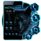 ikon Tema Dark Blue Wolf