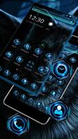 Dark Blue Wolf Theme اسکرین شاٹ 1