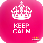 Keep Calm Pink wallpaper 4K आइकन