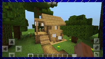 Modern Houses Neighborhood. Map for MCPE poster