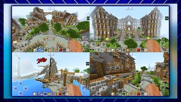 New Port Village Adventure. Map for MCPE Affiche