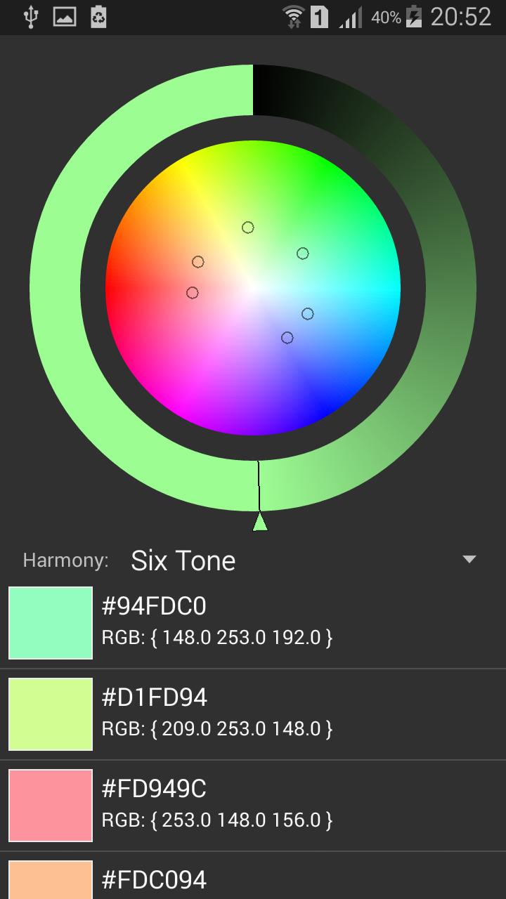 6 tones. Color Finder. True Color false Color.