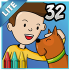 Coloring Book 32 Lite: Jim and His Dog আইকন