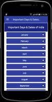 Important Days & Dates (India) Affiche