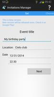 Invitations Manager-invite sms Affiche