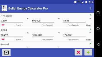 Bullet Energy Calculator Pro screenshot 2