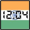 Flag LCD Clock Widget India