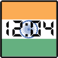 Flag LCD Clock Widget India
