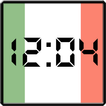 Flag LCD Clock Widget Italy