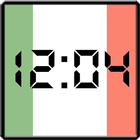 Flag LCD Clock Widget Italy ikon