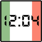 Flag LCD Clock Widget Italy ikona