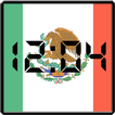 Flag LCD Clock Widget Mexico