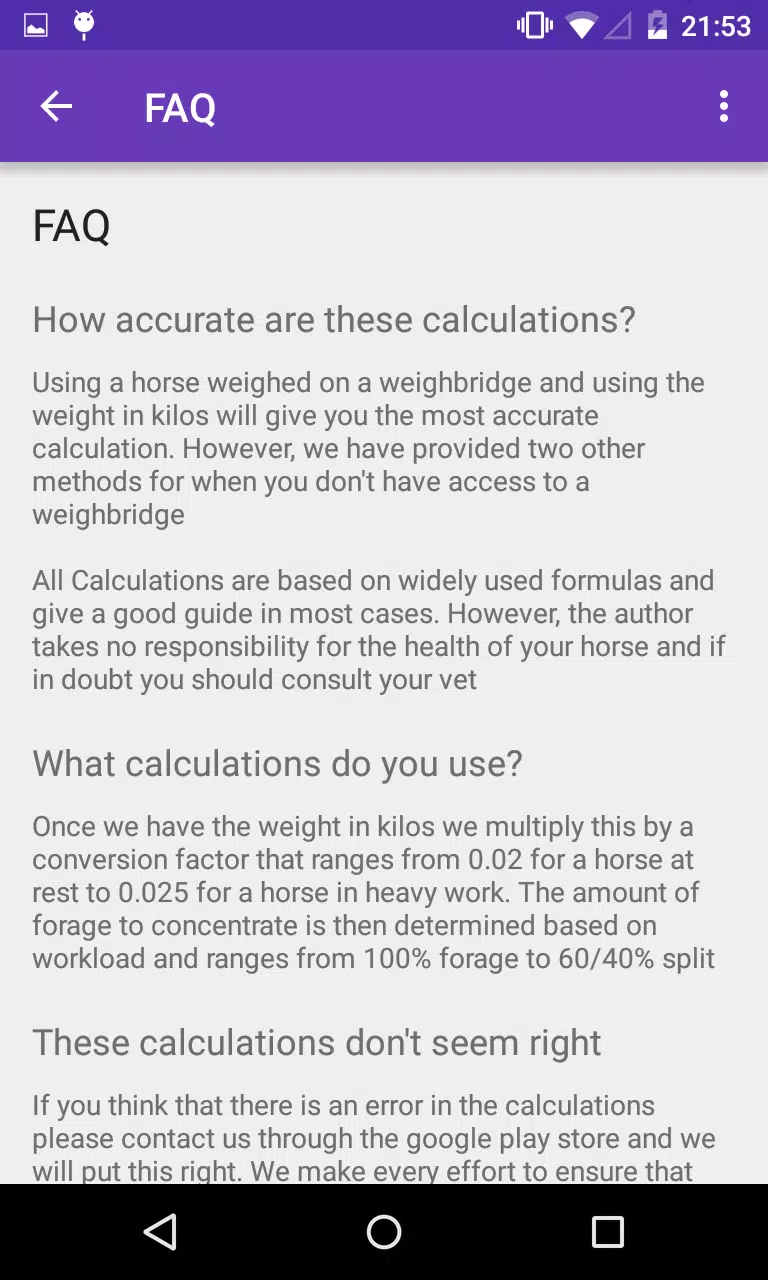 Horse Feed Calculator APK for Android Download