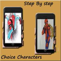 How to draw Spiderman homecoming ảnh chụp màn hình 2