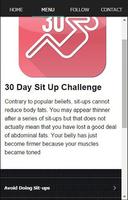Dia 30 Sit Up Challenge Cartaz
