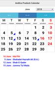Andhra Pradesh Calendar Screenshot 3