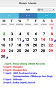 Manipur Calendar capture d'écran 1