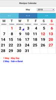 Manipur Calendar capture d'écran 2