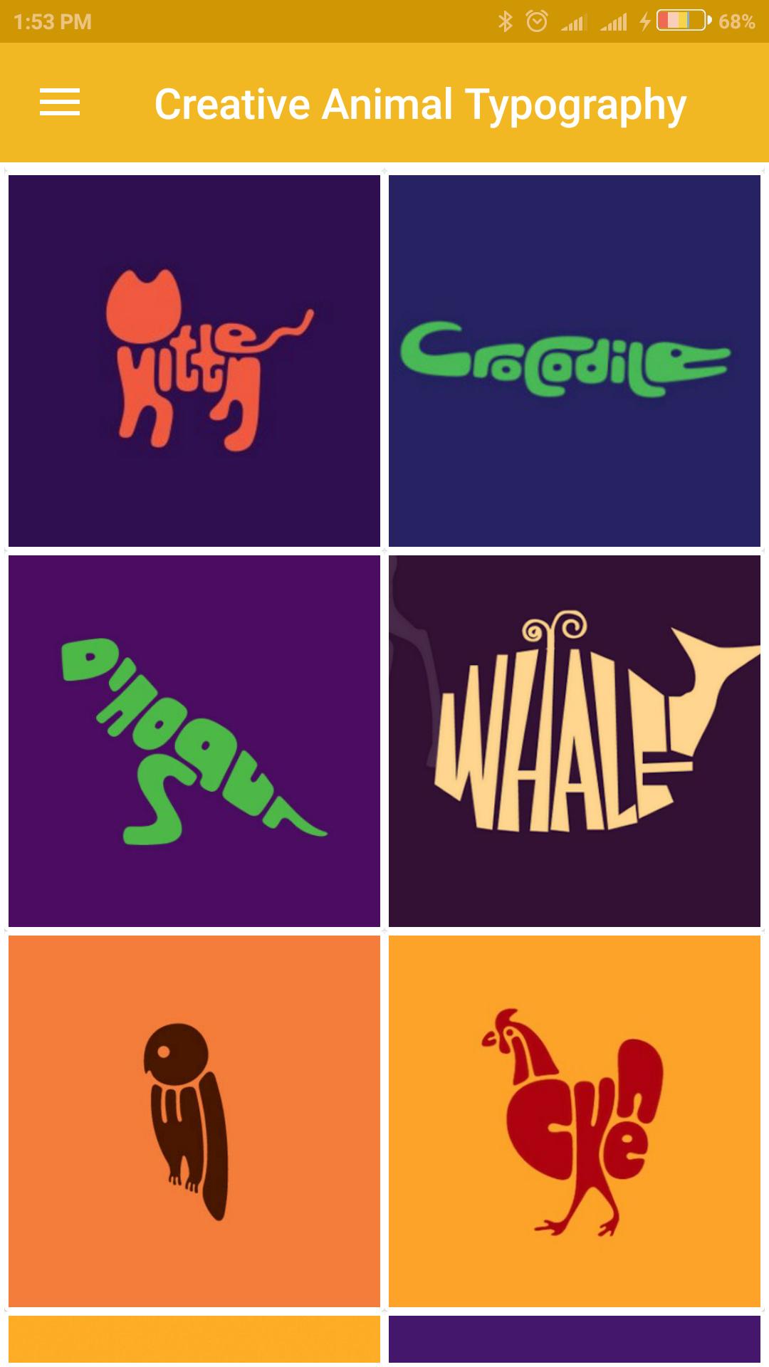 Tải xuống APK Creative Animal Typography cho Android Tải xuống APK Creative Animal Typography cho Android