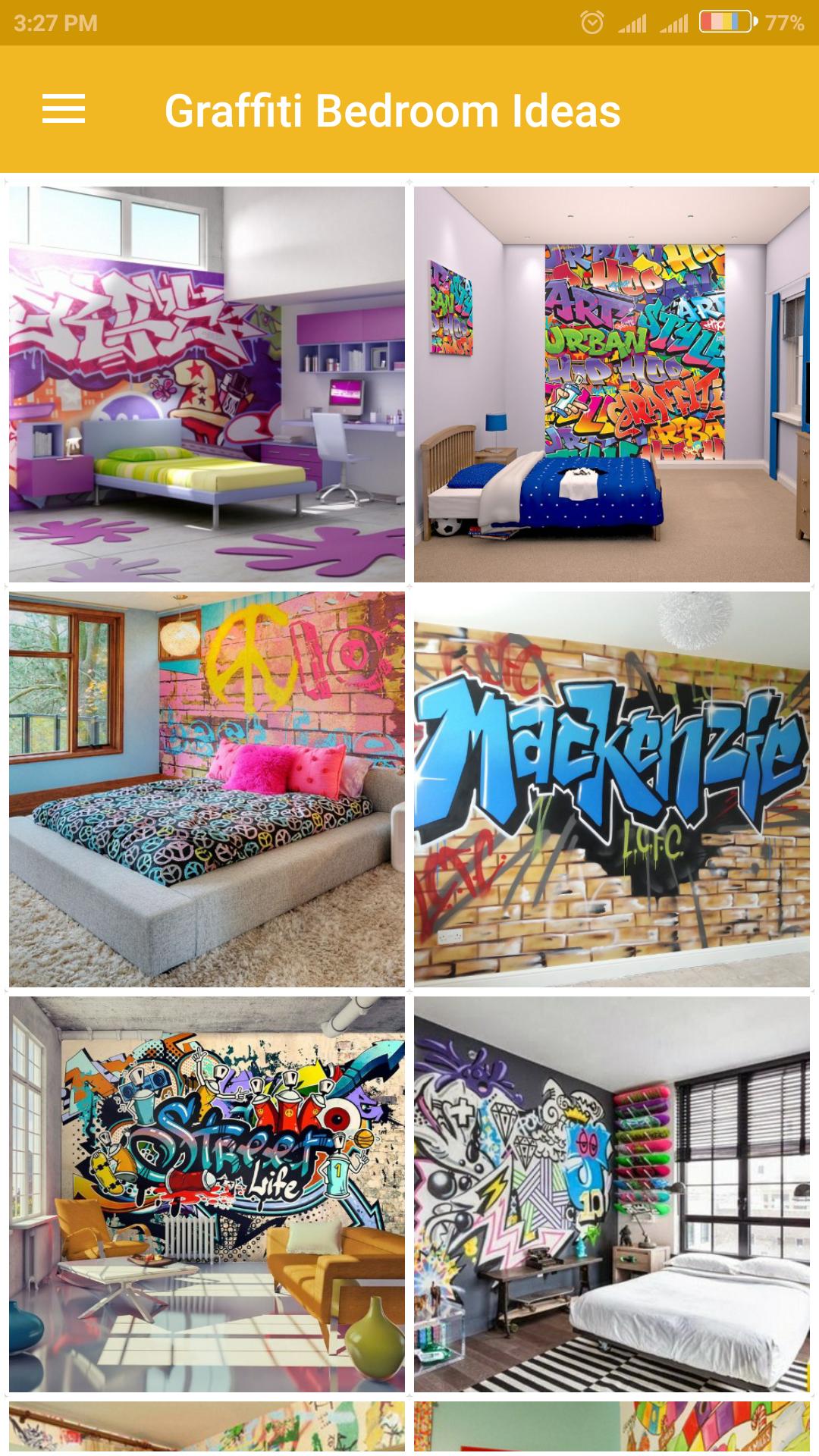 Keren Dekorasi  Kamar  Tidur Graffiti  Beauty Glamorous