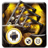 Dazzle Gold Feather Theme icono