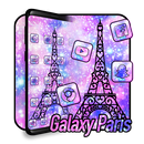 Dazzling Purple Paris Tower Theme APK