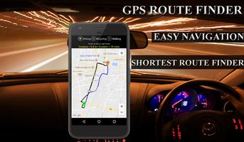 GPS Route Finder-Live Location Affiche