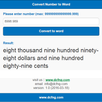 APK Number to English Word