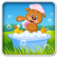 Aaron's kids bathing pet games