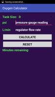 Oxygen Tank Calculator capture d'écran 1