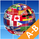 🌍 Jigsaw Puzzle : for learning National Flags A-B APK