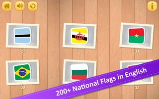 🌍 Jigsaw Puzzle : for learning National Flags A-B screenshot 1