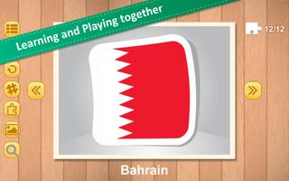 🌍 Jigsaw Puzzle : for learning National Flags A-B اسکرین شاٹ 2