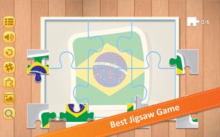 🌍 Jigsaw Puzzle : for learning National Flags A-B اسکرین شاٹ 3