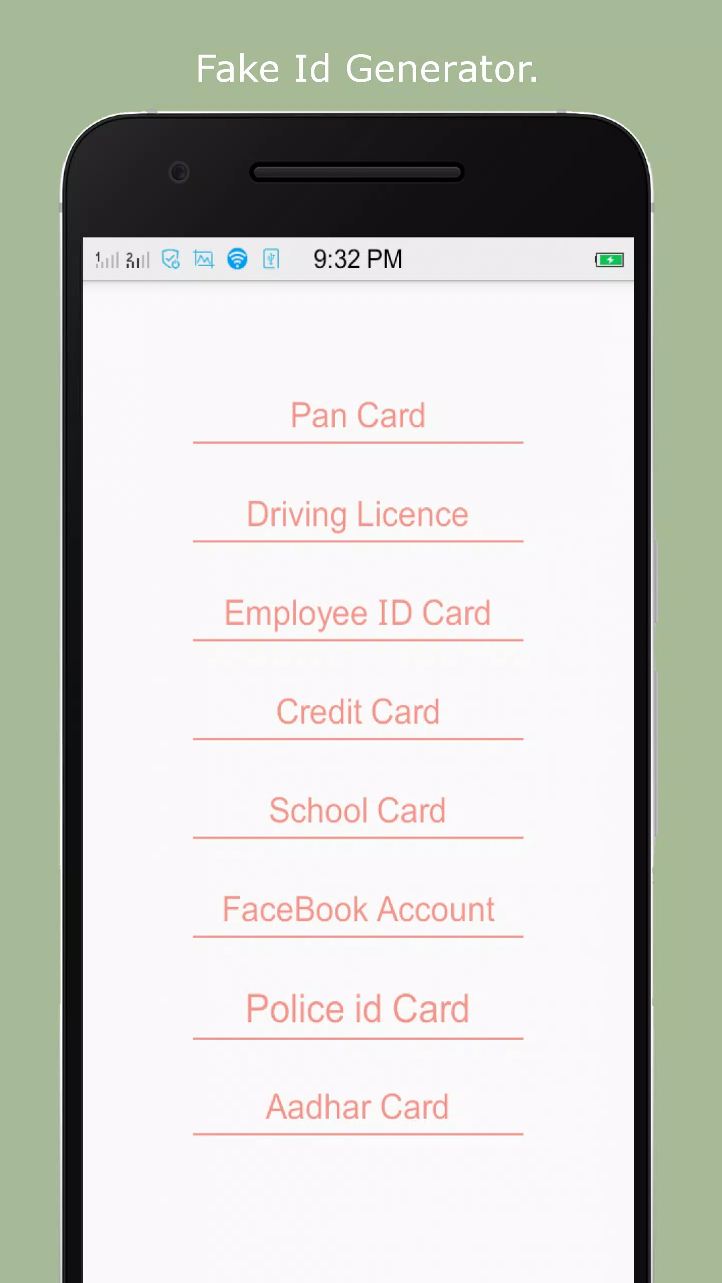Fake Id Generator APK pour Android Télécharger