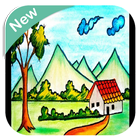 Scenery Drawing For Kids آئیکن