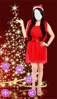 Christmas Girl Fashion Photo Frame โปสเตอร์