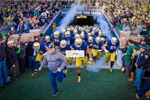 Notre Dame Football PanoView Affiche