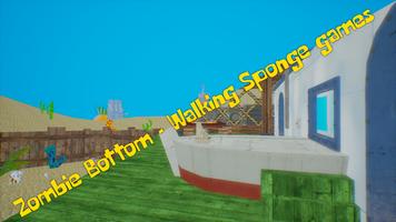 Zombie Bottom - Walking Sponge games (Sponge-Bob) اسکرین شاٹ 1