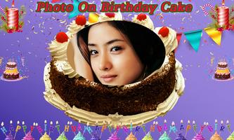 Photos on Birthday Cake - HBD Photo Greetings Card screenshot 1