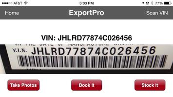 VIN Scanner CloudCam ExportPro screenshot 2