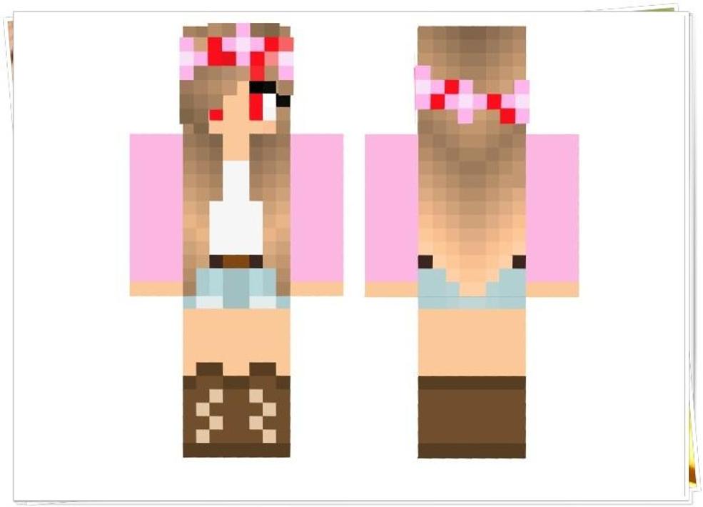 Cute Girl Skin Character Minecraft syot layar 5.