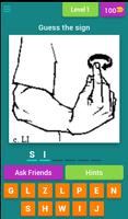 Devinez le signe ASL Affiche