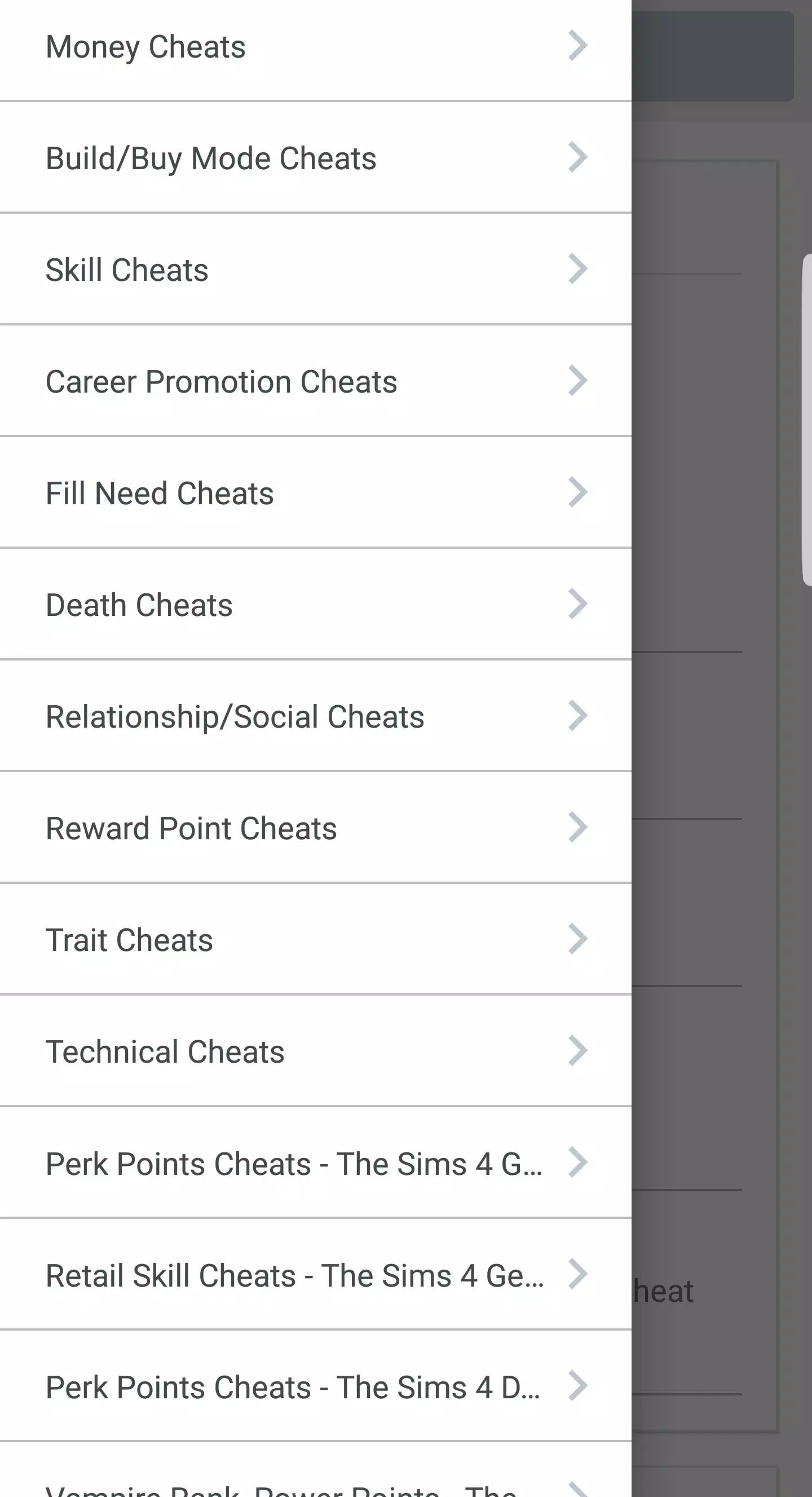 More cheats for the Sims 4::Appstore for Android