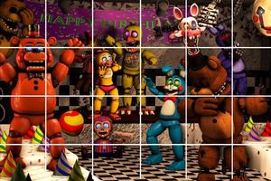 Tile Puzzle-Freddy's Night Affiche