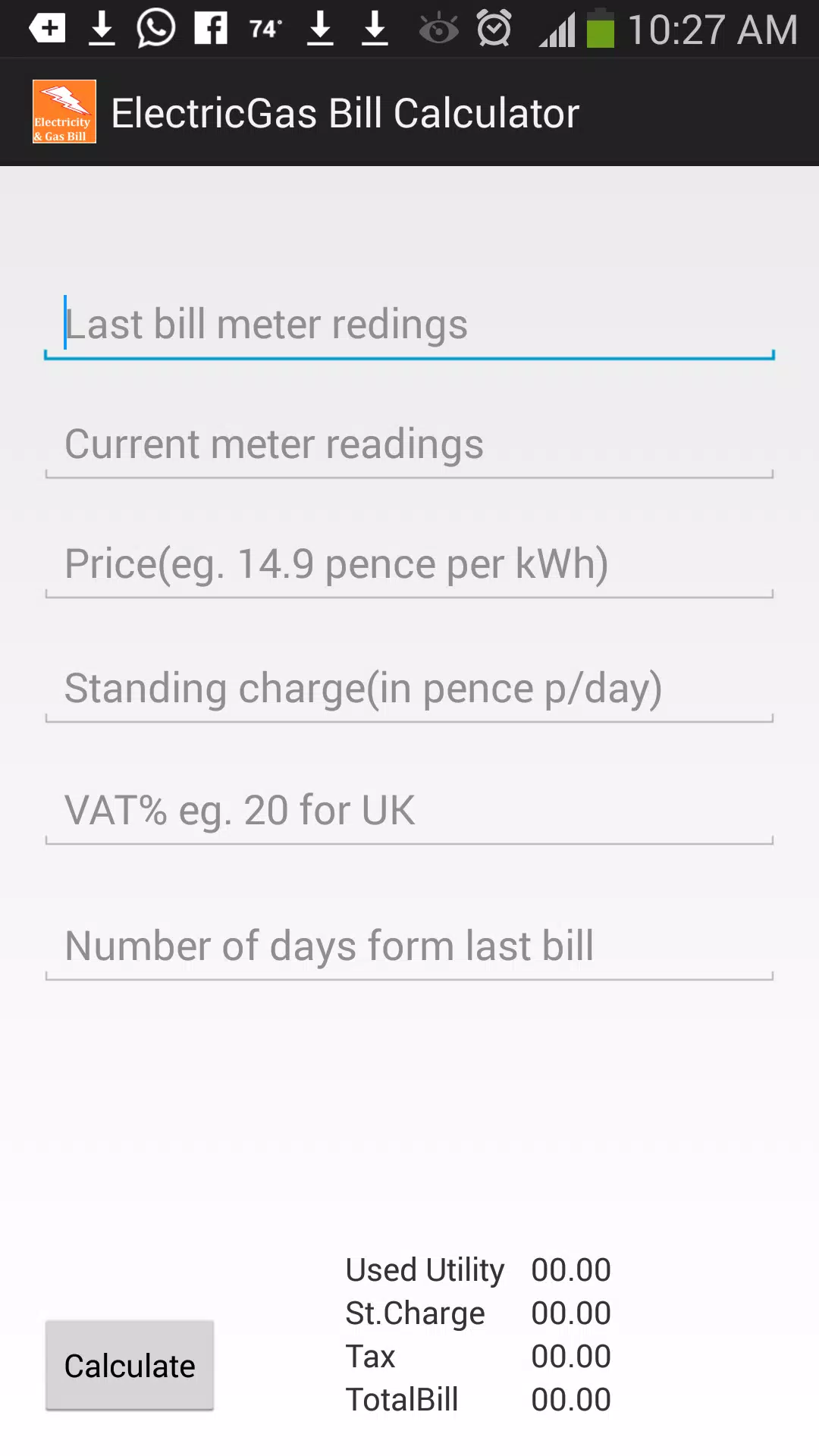 Utility Bill Calculator APK for Android Download